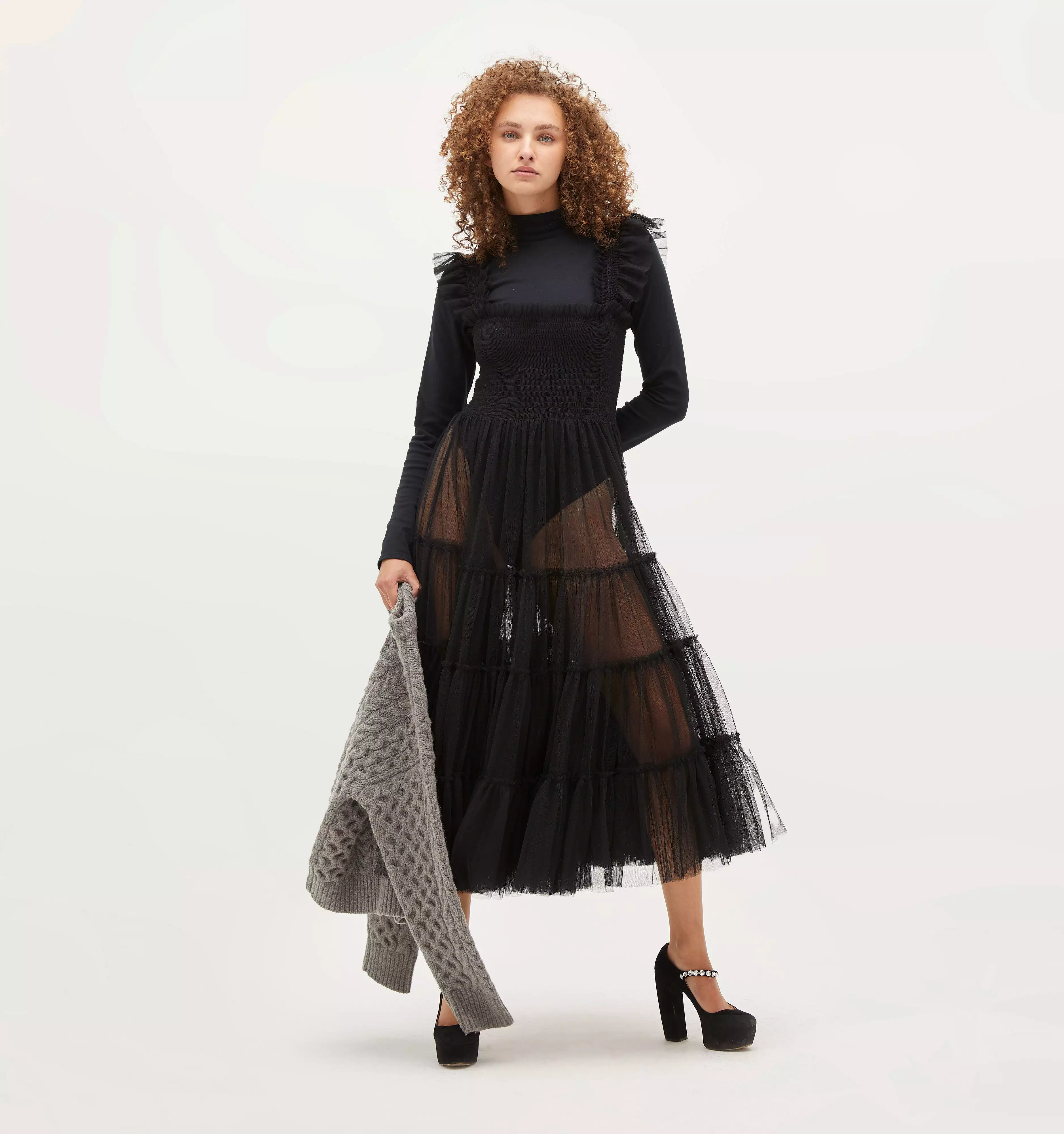 The Tulle Ellie Nap Dress - Black Tulle