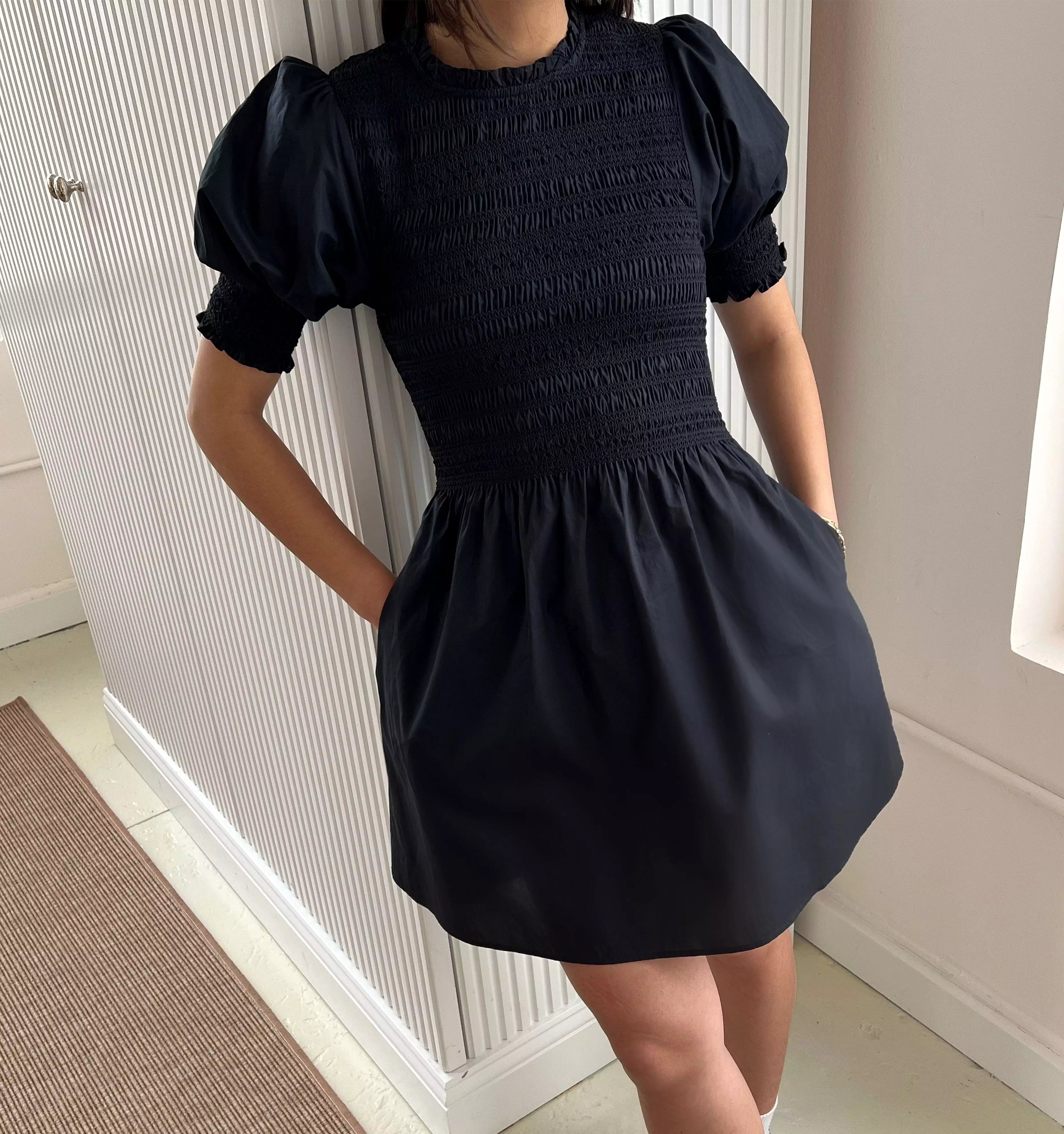 The Vivi Nap Dress - Black Cotton