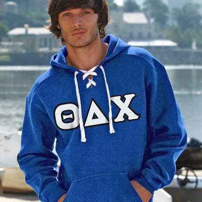 Theta Delta Chi Hockey Lace Hoodie - J8830 - TWILL