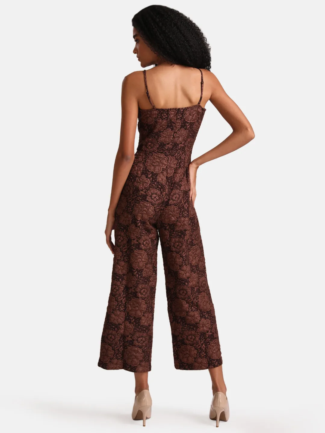 Tonal Jacquard Jumpsuit