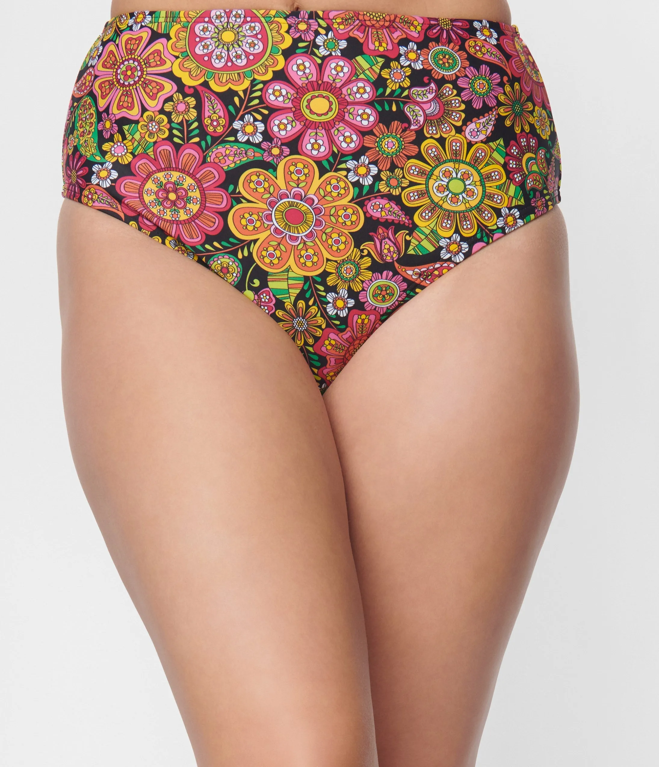 Unique Vintage 1960s Kaleidoscope Floral Daphne Swim Bottoms