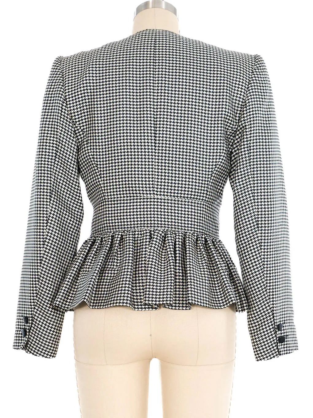 Valentino Houndstooth Peplum Jacket