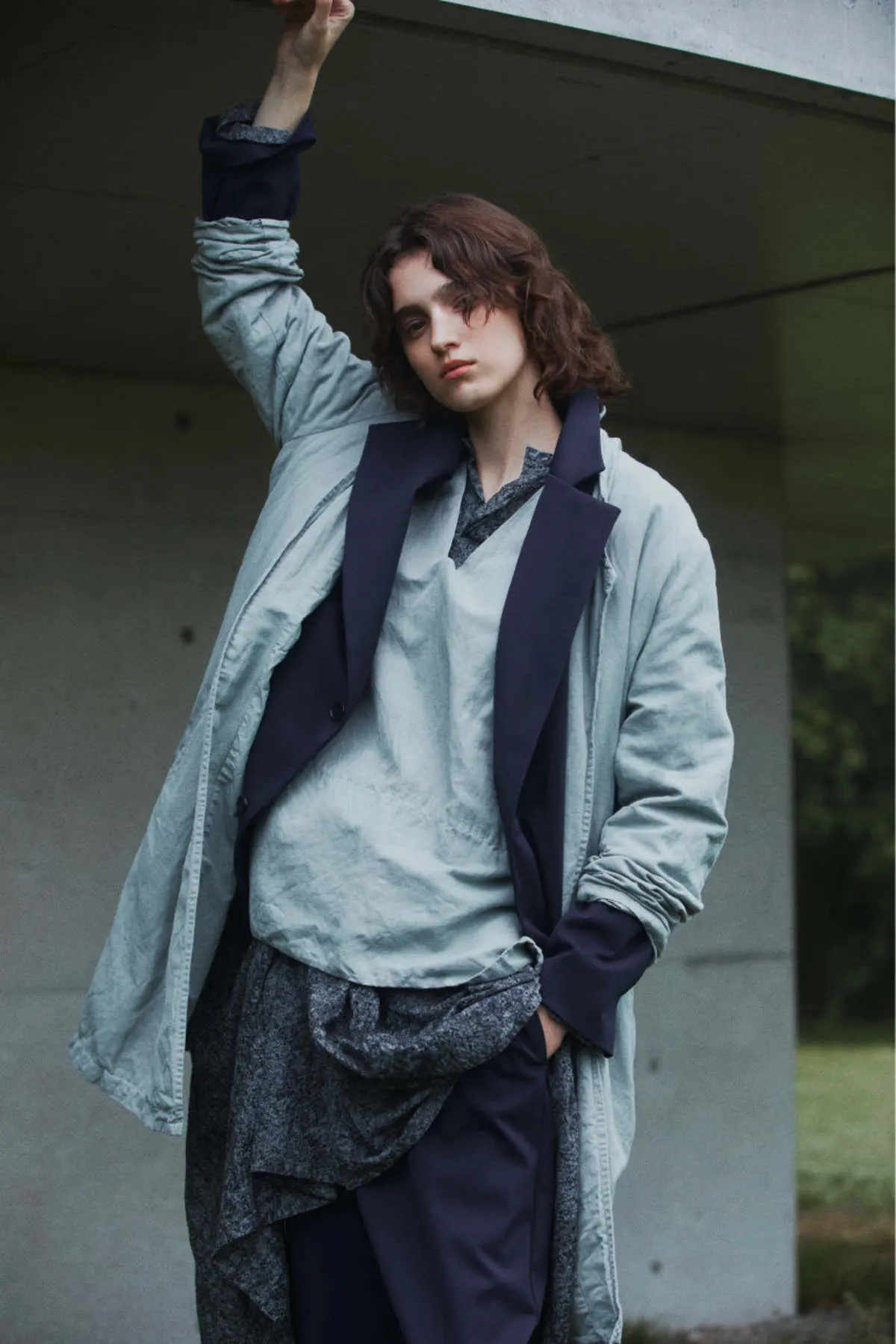 Washed-out Coat - Sage Grey