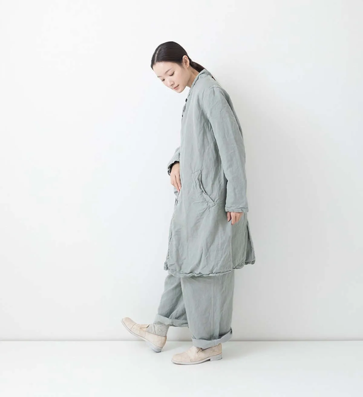 Washed-out Coat - Sage Grey