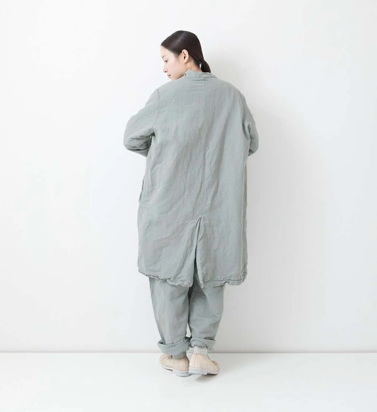 Washed-out Coat - Sage Grey