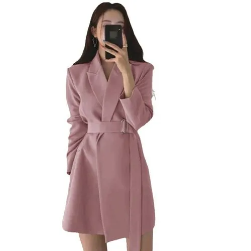 Women's Blazer Long Sleeve Blazers Button Elegant Formal Solid Color