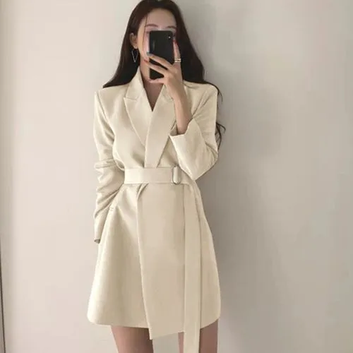 Women's Blazer Long Sleeve Blazers Button Elegant Formal Solid Color