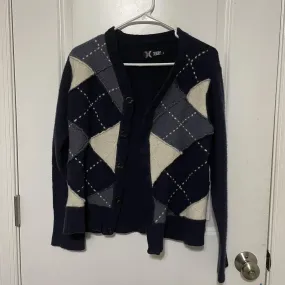 XRAY Men's Navy and White Cardigan