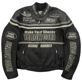 Yellow Corn Motorcycle Racer Jacket - L