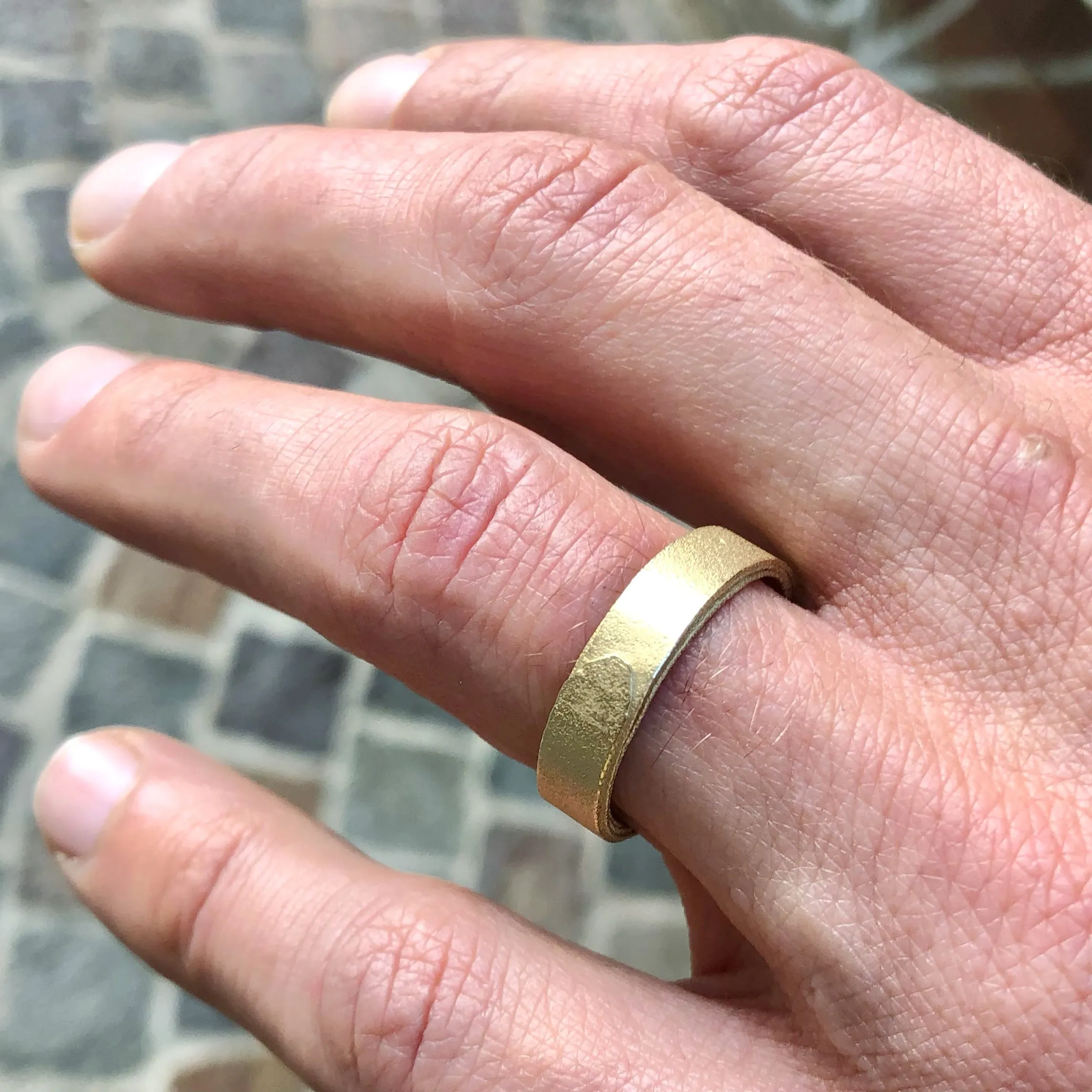 Yellow Gold Men's Wrap Band - Ruth Tomlinson